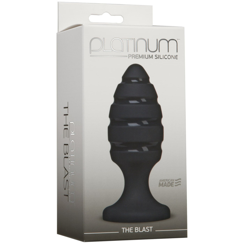 Анальний плаг зі спіральним каналом Doc Johnson Platinum Premium Silicone - The Blast - Black