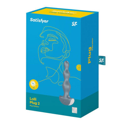 Анальний стимулятор-намистини з двома моторами Satisfyer Lolli-Plug 2 (ice blue)