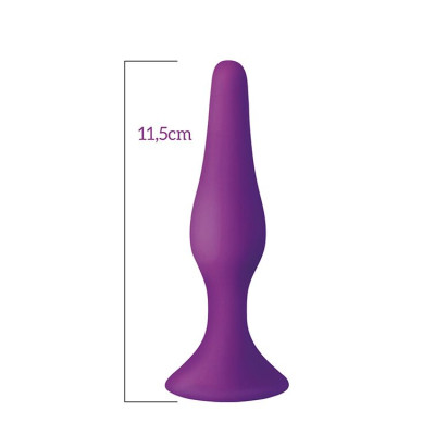Анальна пробка на присосці MAI Attraction Toys №33 Purple, довжина 11,5cм, діаметр 3см