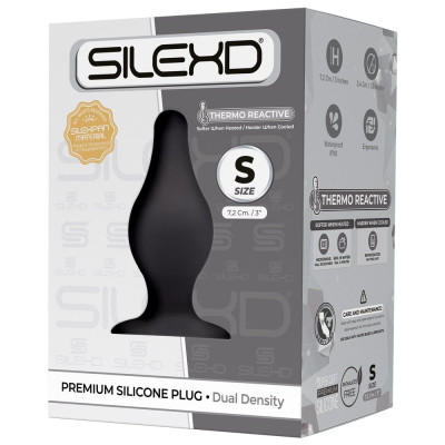 Анальна пробка SilexD (Model 2 size S) двошаровий, силікон + Silexpan, діаметр 3,4 см
