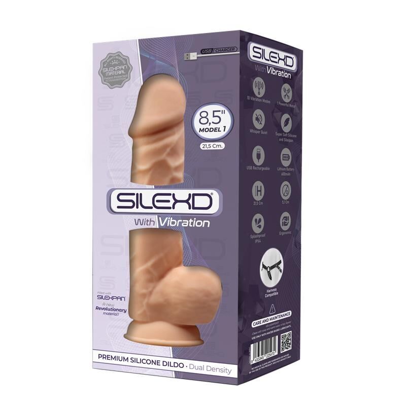 Фалоімітатор з вібрацією SilexD Norman Vibro Flesh (MODEL 1 size 8,5in) (м'ята упаковка)