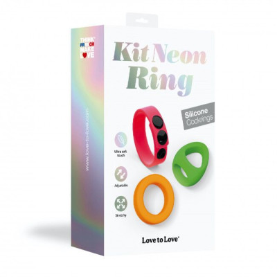 Набір яскравих ерекційних кілець Love To Love NEON RING KIT