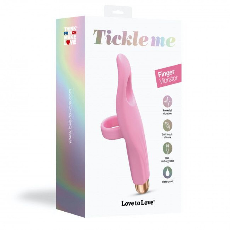 Вібратор на палец Love To Love Tickle me - BABY PINK перезаряжаемый, 3 варіанта використання