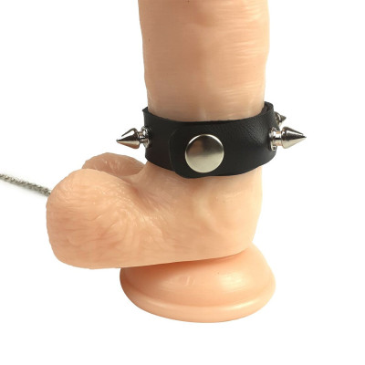 Кільце для пениса Penis Ring з шипами та поводком