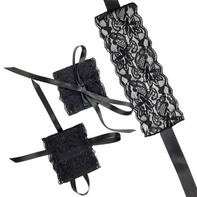 Еротичний набір повязка на очі та наручники Blindfold and Handcuffs Aria