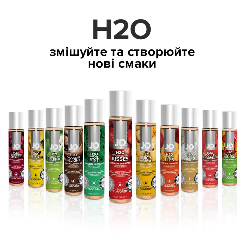 Їстівний лубрикант на водній основі JO H2O - Полуниця (60 мл) без цукру