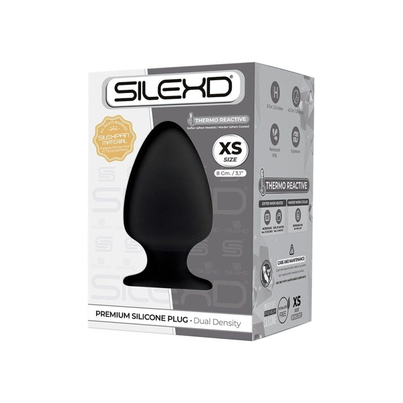 Анальна пробка SilexD (Model 1 size XS) двошаровий, силікон+Silexpan, діаметр 4,5см