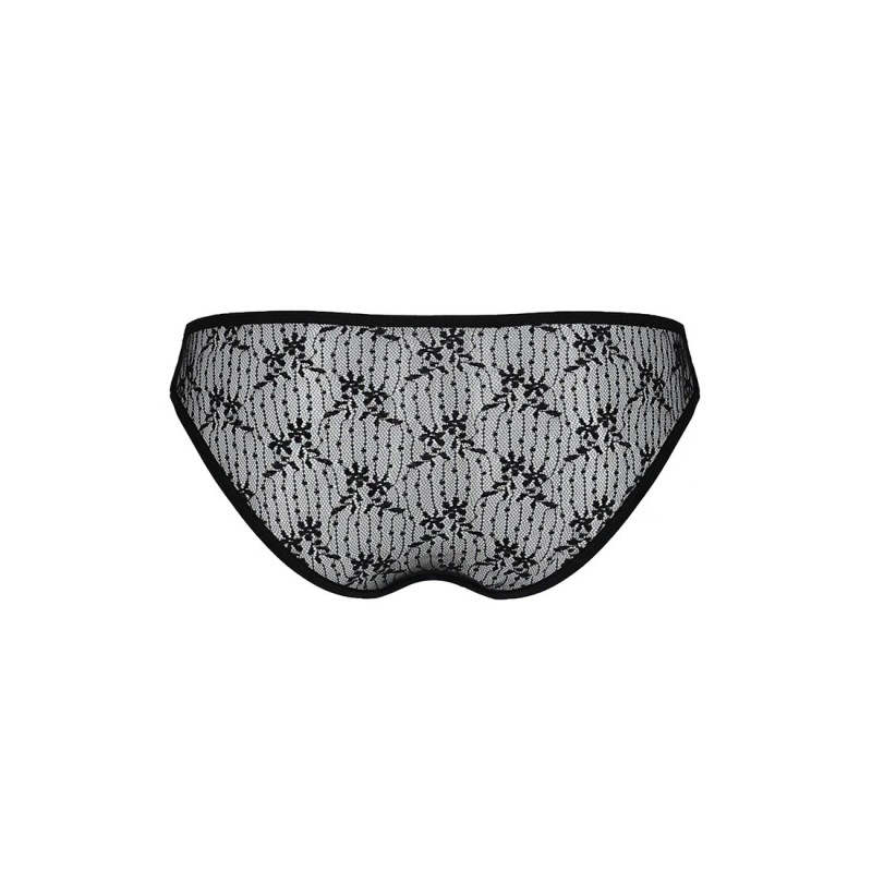 Трусики-сліпи з мереживною сіточкою Dina Thong black XXL/XXXL - Passion