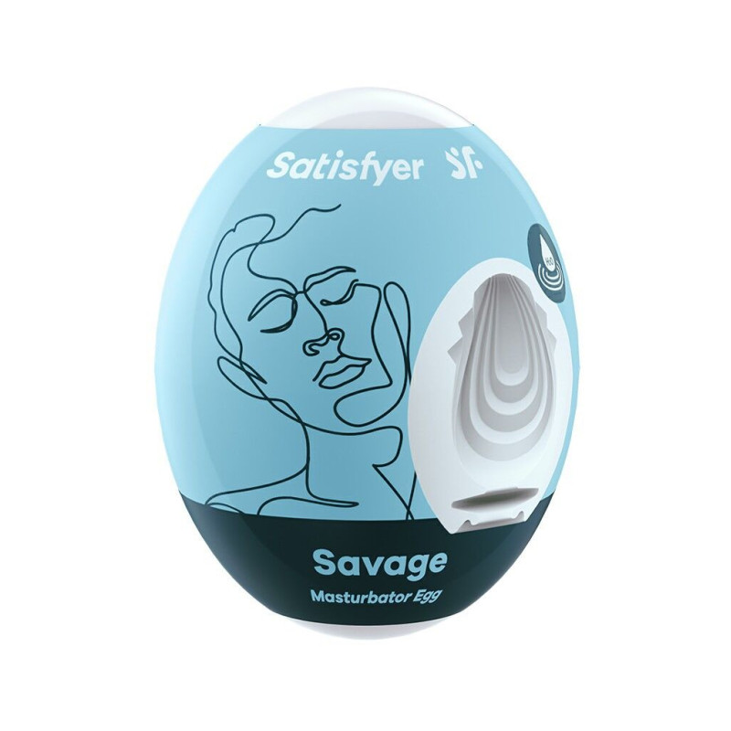 Мастурбатор-яйце Satisfyer Masturbator Egg Single Savage, не потребує змазки