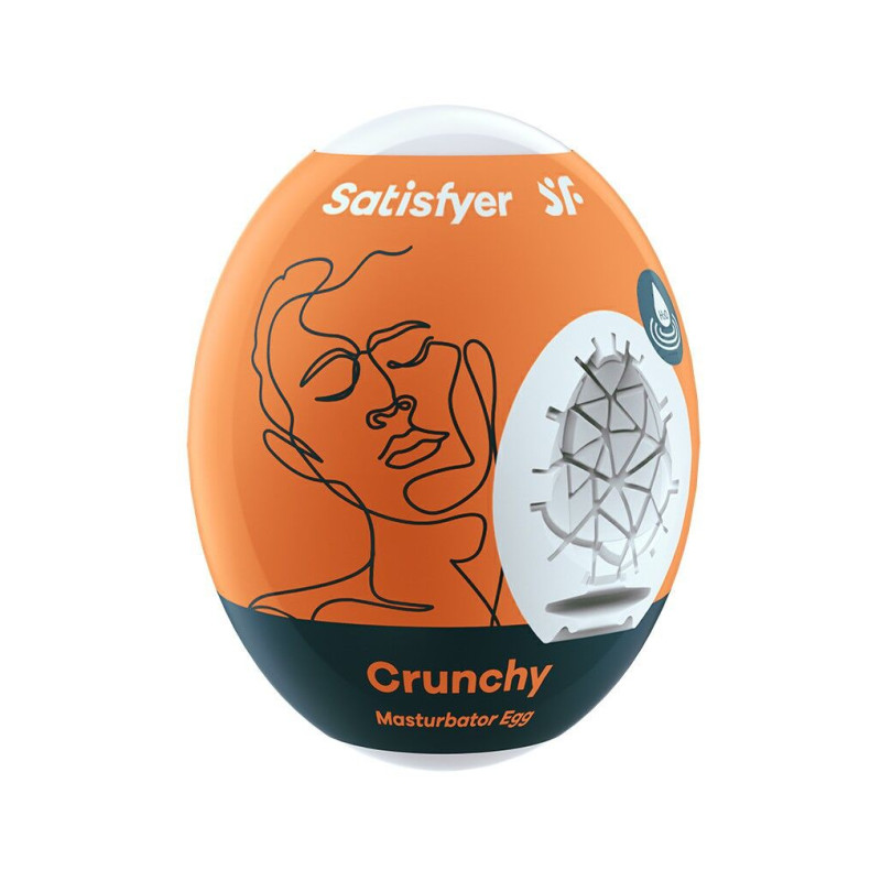 Мастурбатор-яйце Satisfyer Masturbator Egg Single Crunchy, не потребує змазки