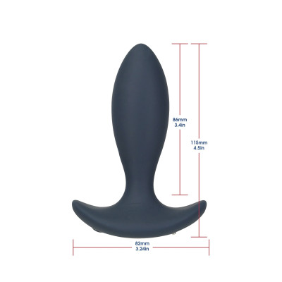 Анальна пробка-пульсатор Lux Active – Throb – Anal Pulsating Massager, пульт ДУ