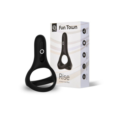 Подвійне ерекційне кільце Magic Motion Fun Town Rise Black, керування зі смартфону