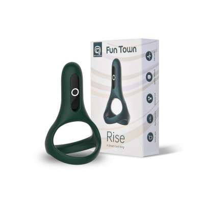 Подвійне ерекційне кільце Magic Motion Fun Town Rise Turquoise, керування зі смартфону