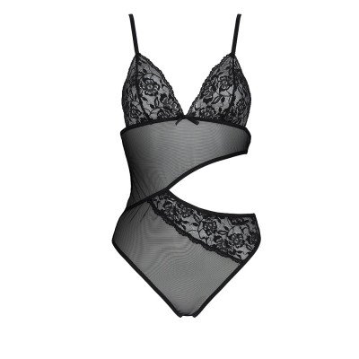Боді із ажурним ліфом Christa Body black L/XL — Passion