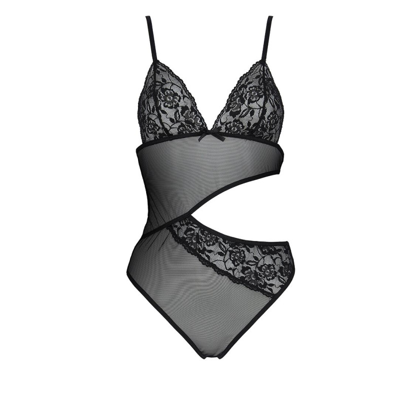 Боді із ажурним ліфом Christa Body black L/XL — Passion