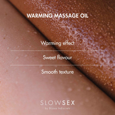 Розігріваюче їстівне масажне масло Bijoux Indiscrets SLOW SEX - Warming massage oil 50 мл