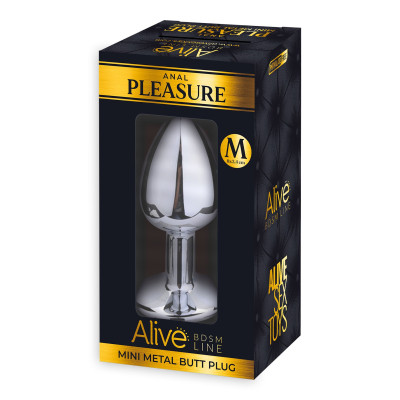 Анальна пробка Alive Mini Metal Butt Plug Pink M