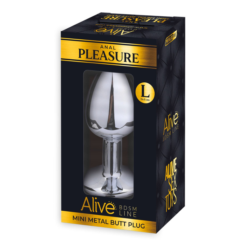 Анальна пробка Alive Mini Metal Butt Plug Pink L