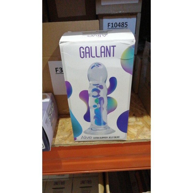 Прозорий фалоімітатор Alive Gallant Jelly Dildo (м'ята упаковка)