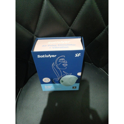 Вакуумний кліторальний стимулятор із вібрацією Satisfyer Sugar Rush Blue (м'яте паковання)