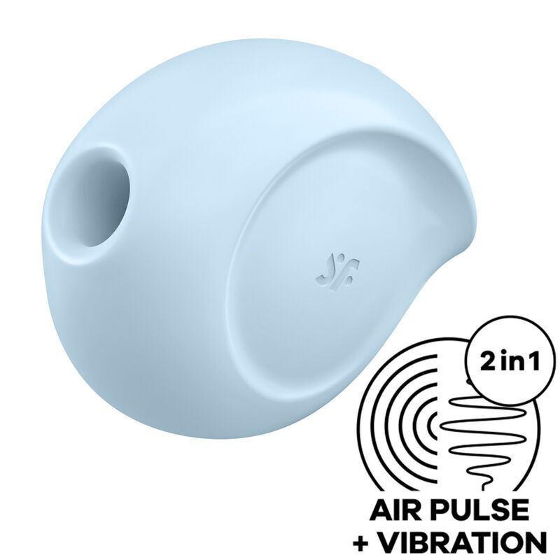 Вакуумний кліторальний стимулятор із вібрацією Satisfyer Sugar Rush Blue (м'яте паковання)