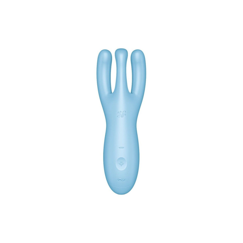 Кліторальний смарт вібратор Satisfyer Threesome 4 Blue із трьома пальчиками