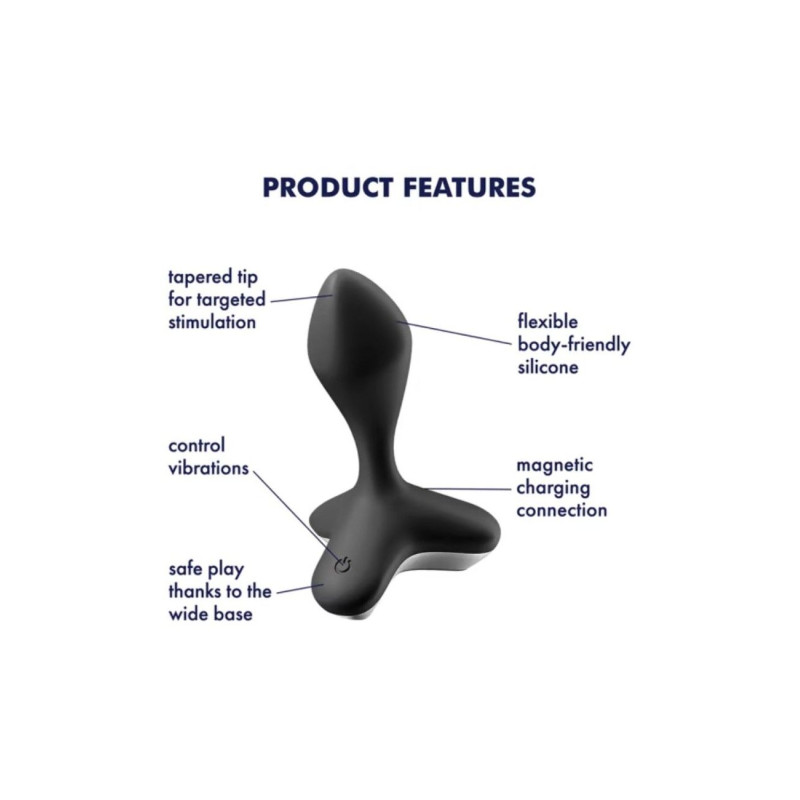 Анальна пробка з вібрацією Satisfyer Game Changer Black (діаметр 3.5 см)