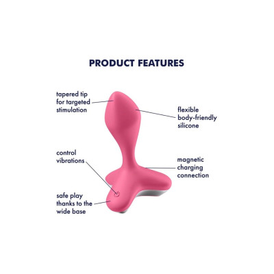 Анальна пробка із вібрацією Satisfyer Game Changer Pink (діаметр 3.5 см)