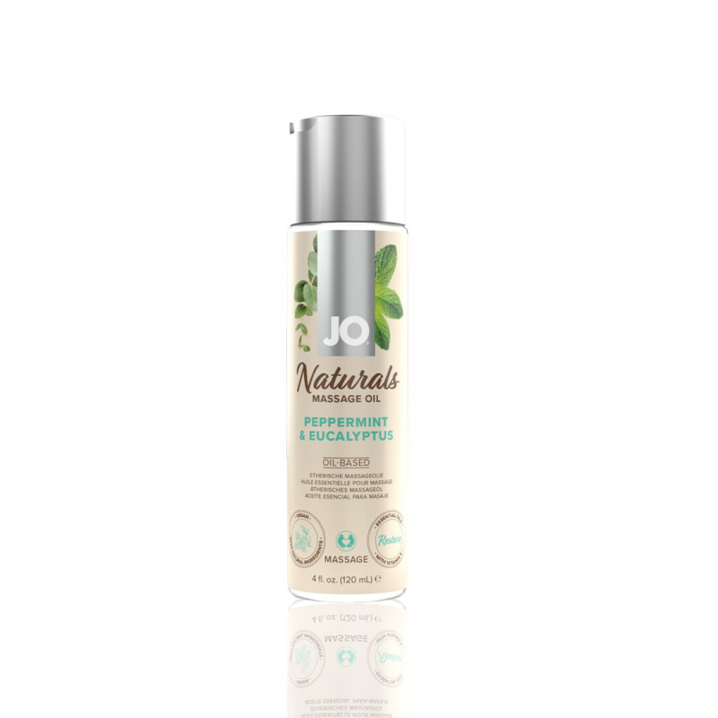 Масажна олія JO - Naturals Massage Oil - М'ята & Евкаліпт (120 мл)
