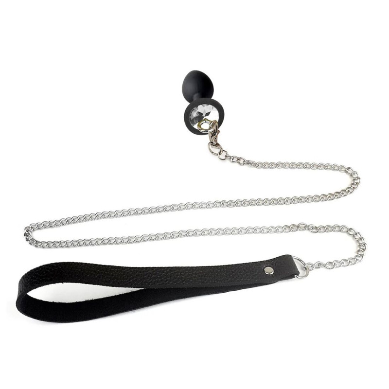 Силіконовий анальний плаг Art of Sex Silicone Anal Plug with Leash size L