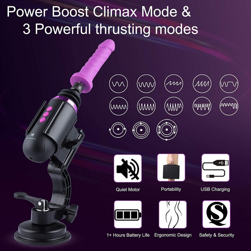 Міні секс-машина Hismith Mini Capsule Sex-Machine with Strong Suction APP, дуже потужна, пульт ДК
