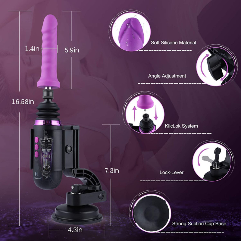 Міні секс-машина Hismith Mini Capsule Sex-Machine with Strong Suction APP, дуже потужна, пульт ДК