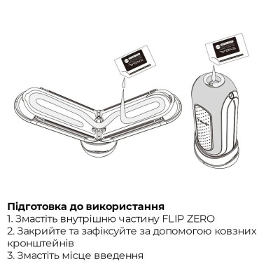 Мастурбатор Tenga Flip Zero GRAVITY White, змінна інтенсивність стимуляції, розкладний