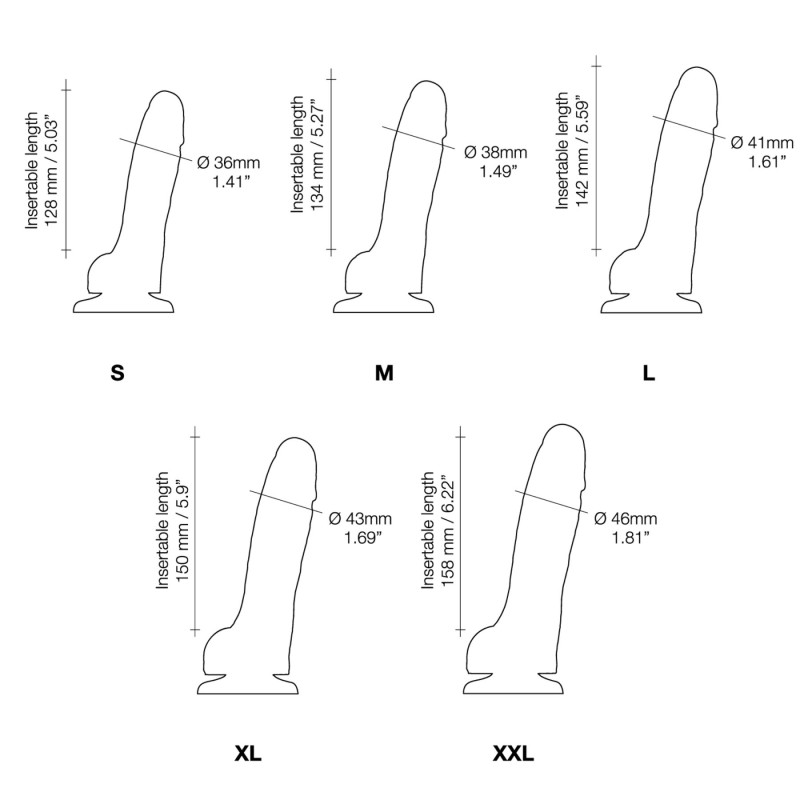 Реалістичний фалоімітатор Strap-On-Me Sliding Skin Realistic Dildo Vanille - XXL, ефект рухливої шкіри