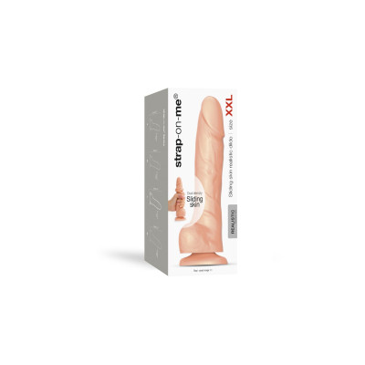 Фалоімітатор Strap-On-Me Sliding Skin Realistic Dildo Vanille - XXL