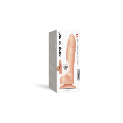 Реалістичний фалоімітатор Strap-On-Me Sliding Skin Realistic Dildo Vanille - XL, ефект рухомої шкіри