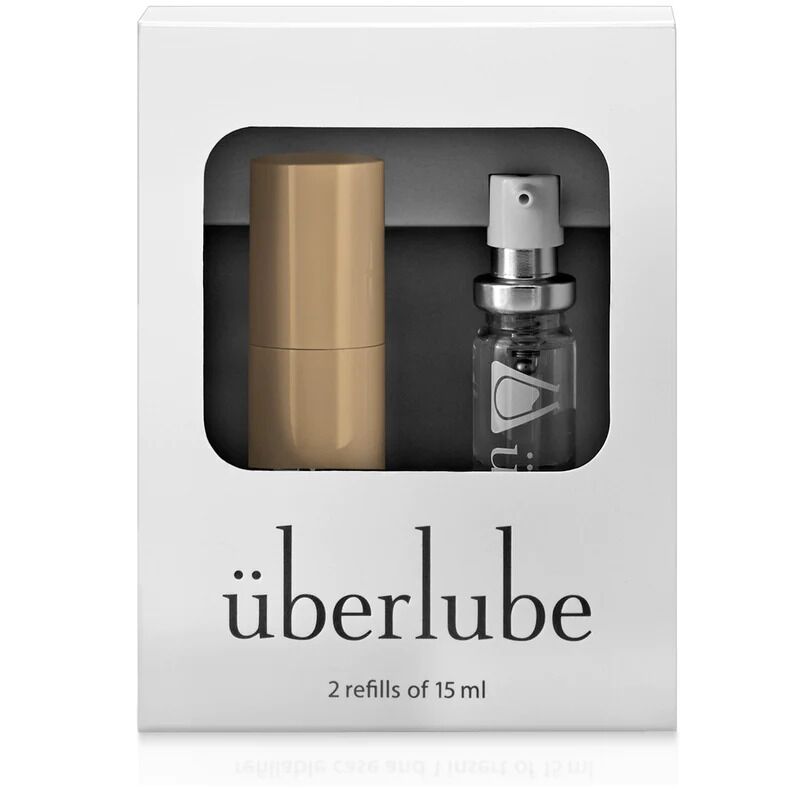 Преміум лубрикант 3 в 1 на силіконовій основі Uberlube Good-to-Go Gold (15 мл) + кейс