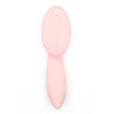 Вакуумний вібратор KISSTOY Tina Mini Light Pink, вагінально-кліторальний