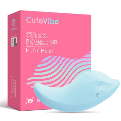 Вібратор та кліторальний стимулятор CuteVibe Heidi Blue