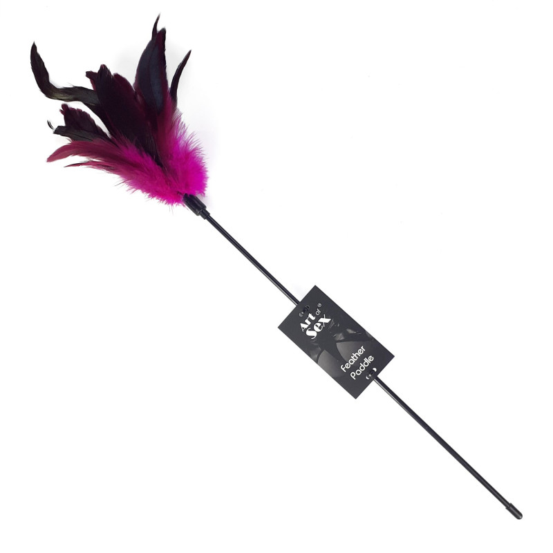 Лоскоталка темно-рожева Art of Sex - Feather Paddle, перо молодого півня