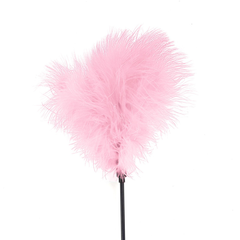 Лоскоталка Art of Sex - Feather Paddle рожева, перо молодого індика
