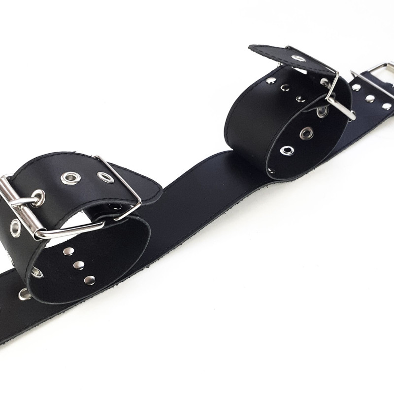 Чокер з натуральною шкірою Art of Sex - Bondage Collar with Handcuffs
