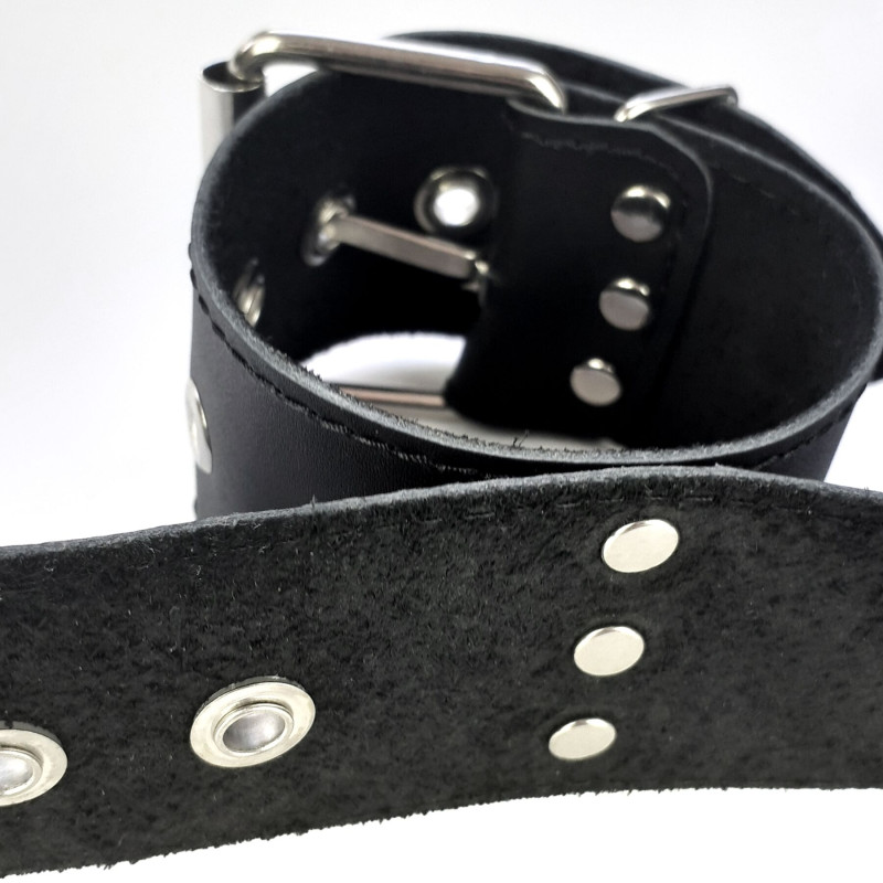 Чокер з натуральною шкірою Art of Sex - Bondage Collar with Handcuffs