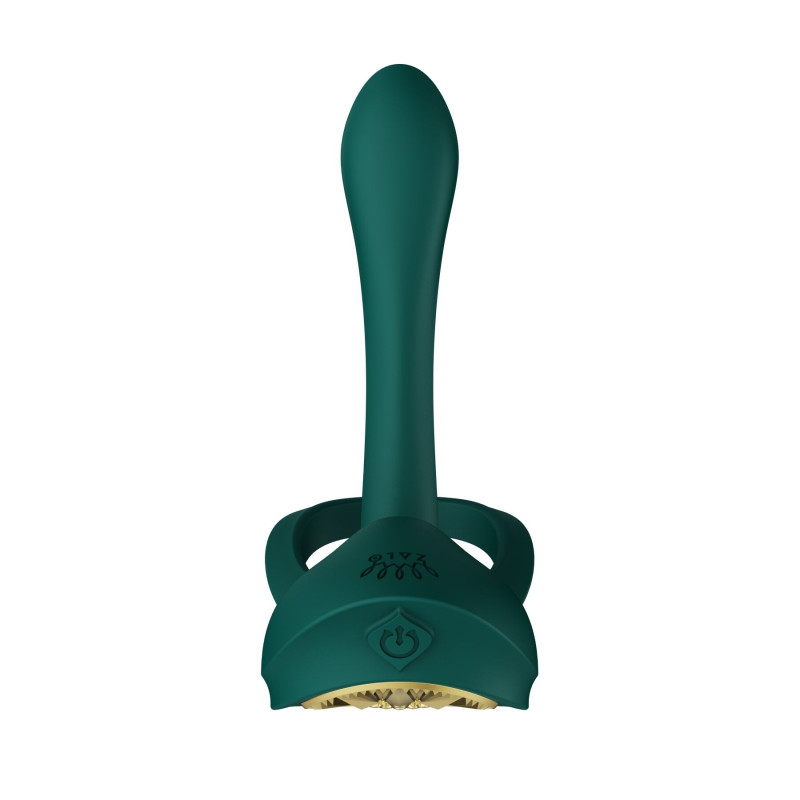Смарт-ерекційне кільце Zalo — BAYEK Turquoise Green, подвійне з частиною, що вводиться, пульт ДУ