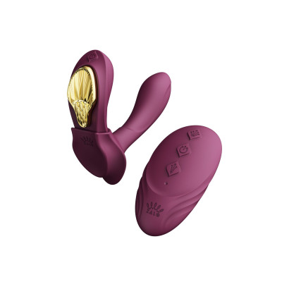 Смарт-вібратор в трусики Zalo - AYA Velvet Purple, насадка та пульт ДК
