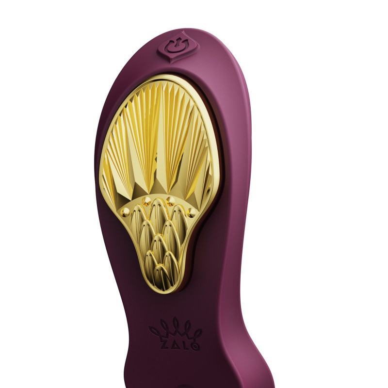 Смарт-вібратор в трусики Zalo - AYA Velvet Purple, насадка та пульт ДК