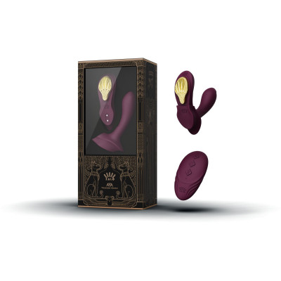 Смарт-вібратор в трусики Zalo - AYA Velvet Purple, насадка та пульт ДК