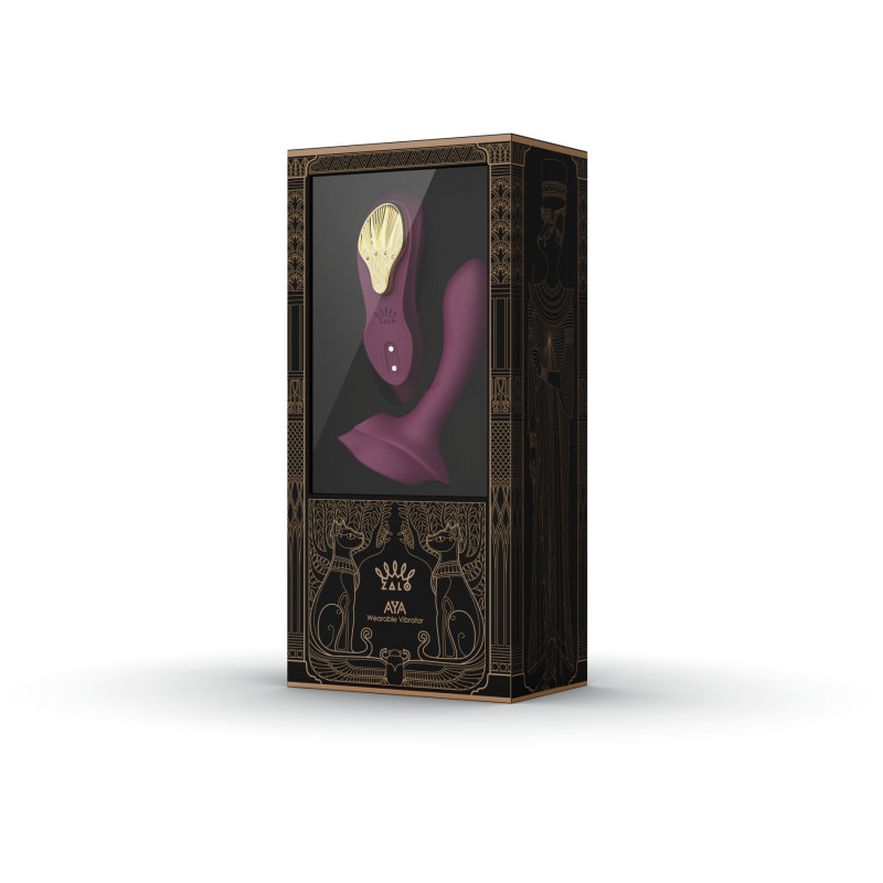 Смарт-вібратор в трусики Zalo - AYA Velvet Purple, насадка та пульт ДК