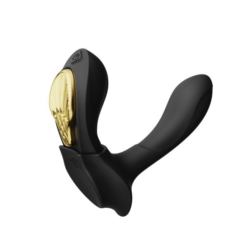 Смарт-вібратор в трусики Zalo - AYA Obsidian Black, насадка та пульт ДК