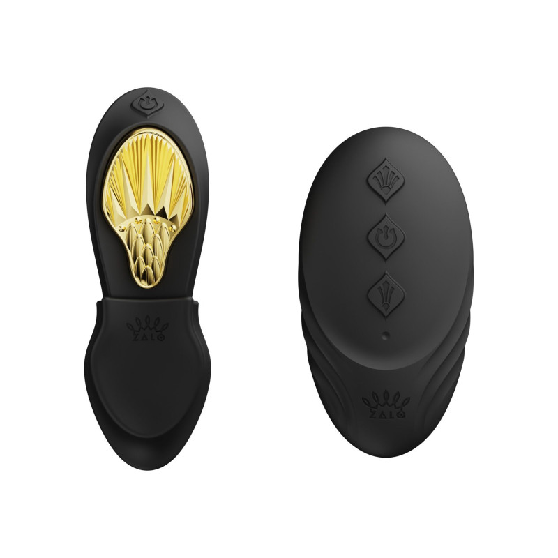 Смарт-вібратор в трусики Zalo - AYA Obsidian Black, насадка та пульт ДК